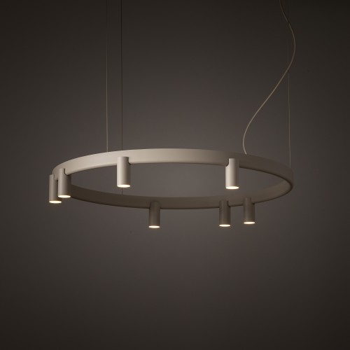 FOURTY ROUND LED VII 12284 Nowodvorski Lighting Lampa sufitowa wisząca Beżowa Inspiracje Premium
