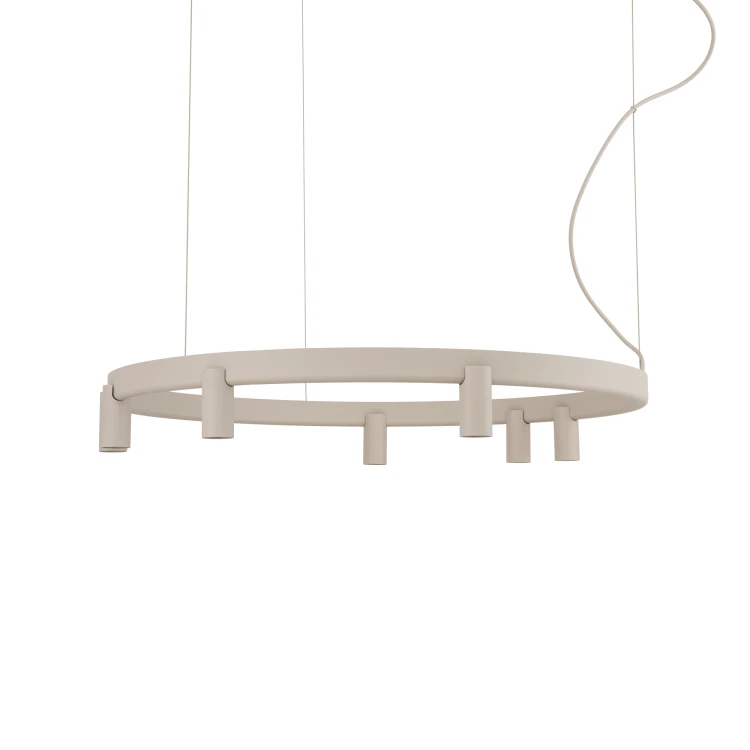 FOURTY ROUND LED VII 12284 Nowodvorski Lighting Lampa sufitowa wisząca Beżowa Inspiracje Premium