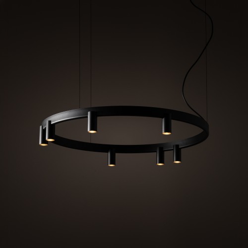 FOURTY ROUND LED VII 12285 Nowodvorski Lighting Lampa sufitowa wisząca Czarna Inspiracje Premium