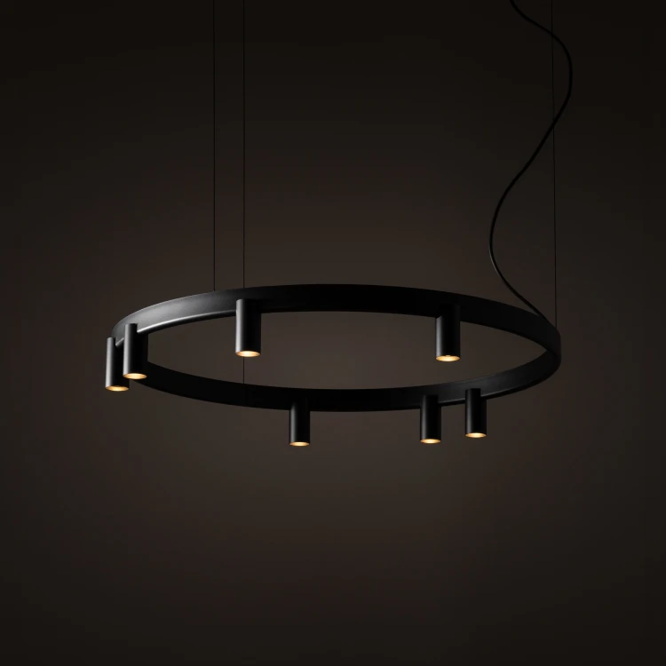 FOURTY ROUND LED VII 12285 Nowodvorski Lighting Lampa sufitowa wisząca Czarna Inspiracje Premium