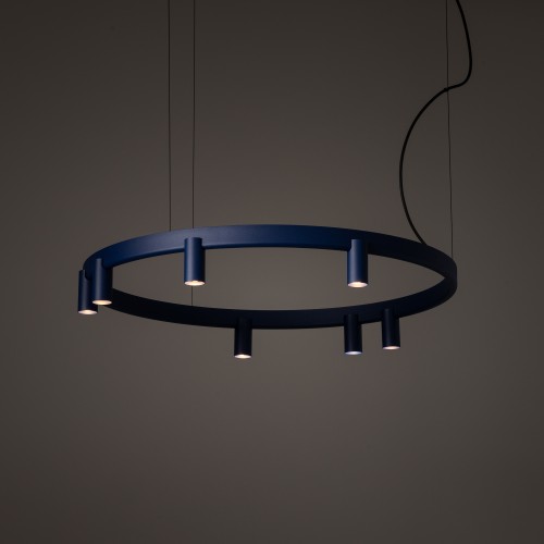 FOURTY ROUND LED VII 12283 Nowodvorski Lighting Lampa sufitowa wisząca Granatowa Inspiracje Premium