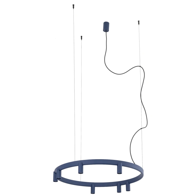 FOURTY ROUND LED VII 12283 Nowodvorski Lighting Lampa sufitowa wisząca Granatowa Inspiracje Premium