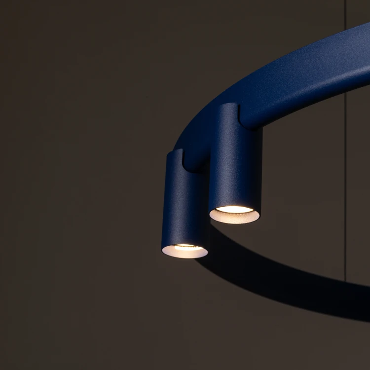 FOURTY ROUND LED VII 12283 Nowodvorski Lighting Lampa sufitowa wisząca Granatowa Inspiracje Premium