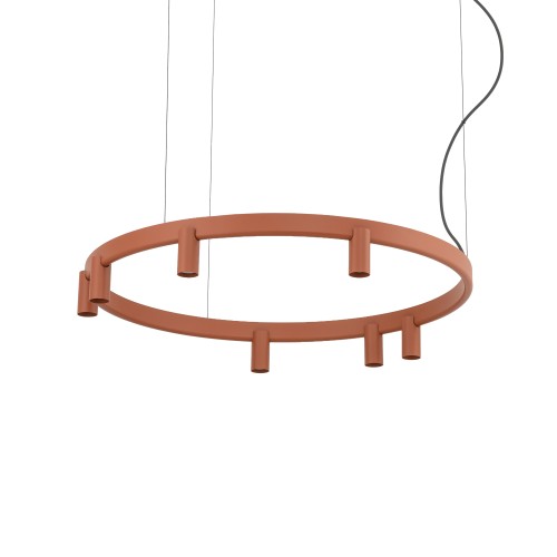 FOURTY ROUND LED VII 12418 Nowodvorski Lighting Lampa sufitowa wisząca Terakota Inspiracje Premium