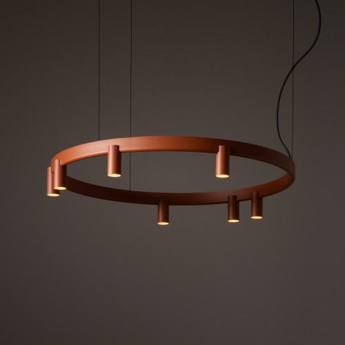 FOURTY ROUND LED VII 12418 Nowodvorski Lighting Lampa sufitowa wisząca Terakota Inspiracje Premium