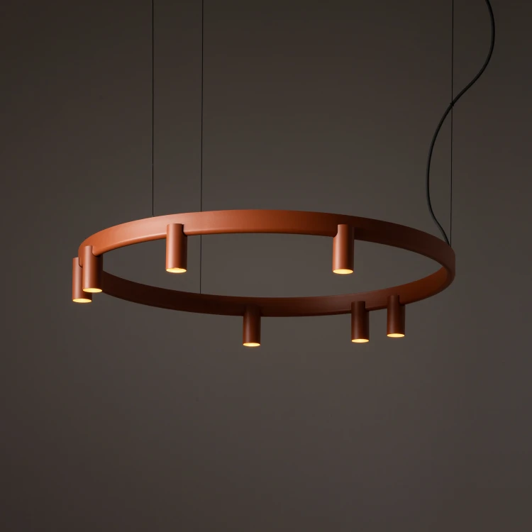 FOURTY ROUND LED VII 12418 Nowodvorski Lighting Lampa sufitowa wisząca Terakota Inspiracje Premium