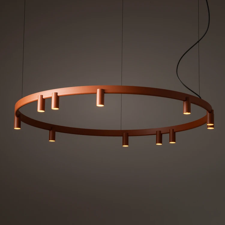 FOURTY ROUND LED XI 12420 Nowodvorski Lighting Lampa sufitowa wisząca Terakota Inspiracje Premium