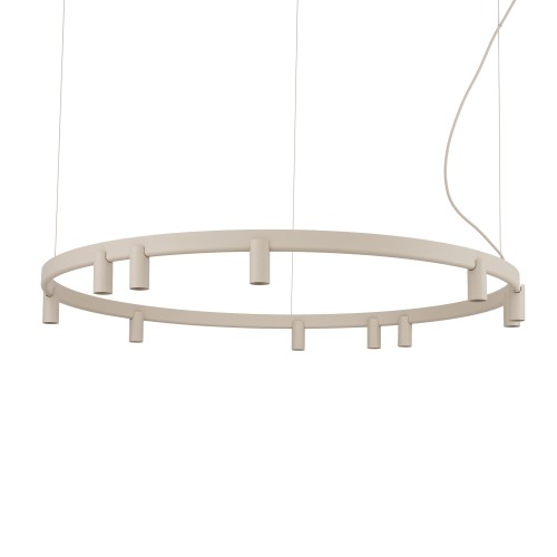 FOURTY ROUND LED XI 12287 Nowodvorski Lighting Lampa sufitowa wisząca Beżowa Inspiracje Premium