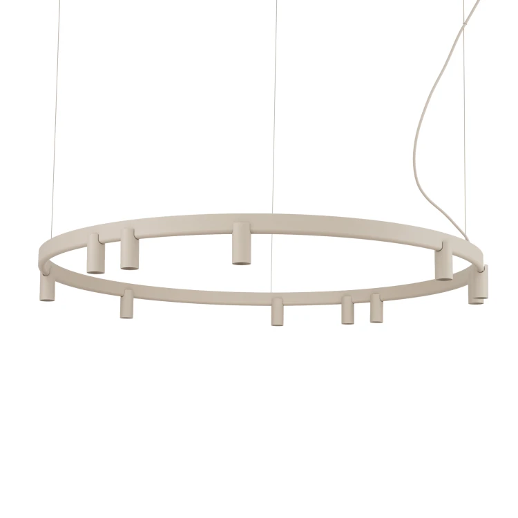 FOURTY ROUND LED XI 12287 Nowodvorski Lighting Lampa sufitowa wisząca Beżowa Inspiracje Premium