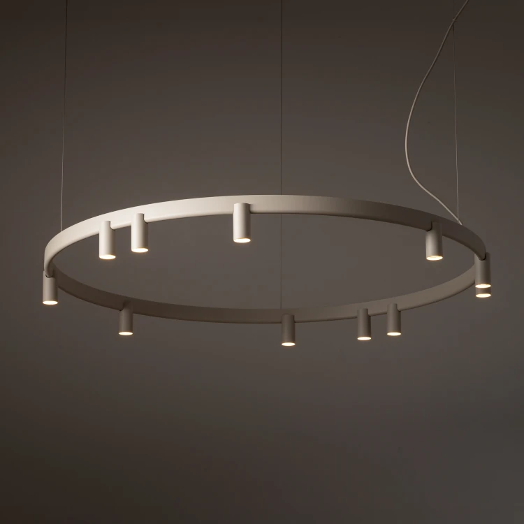 FOURTY ROUND LED XI 12287 Nowodvorski Lighting Lampa sufitowa wisząca Beżowa Inspiracje Premium