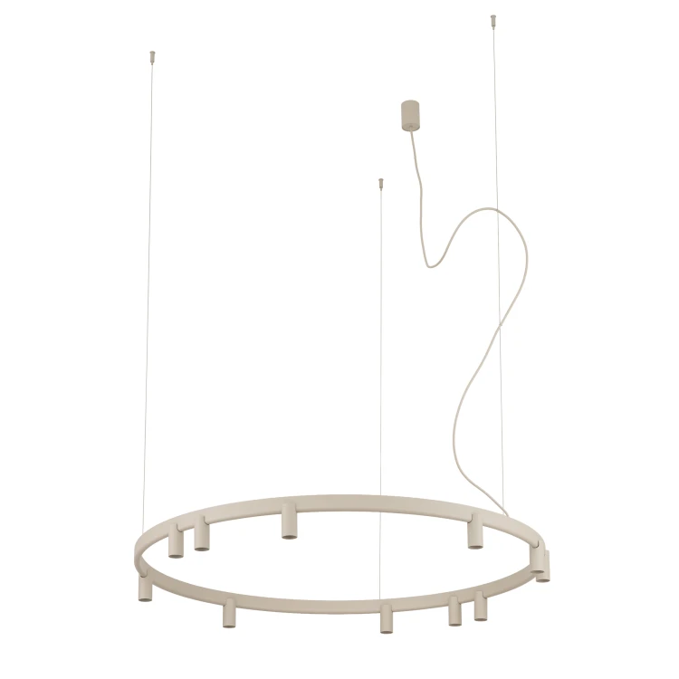 FOURTY ROUND LED XI 12287 Nowodvorski Lighting Lampa sufitowa wisząca Beżowa Inspiracje Premium