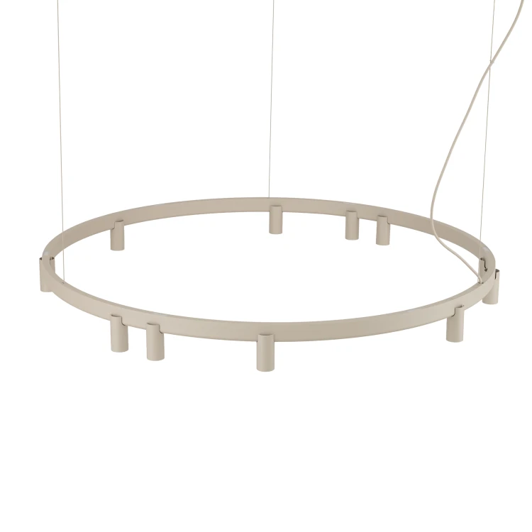 FOURTY ROUND LED XI 12287 Nowodvorski Lighting Lampa sufitowa wisząca Beżowa Inspiracje Premium