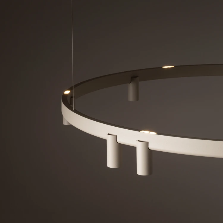 FOURTY ROUND LED XI 12287 Nowodvorski Lighting Lampa sufitowa wisząca Beżowa Inspiracje Premium