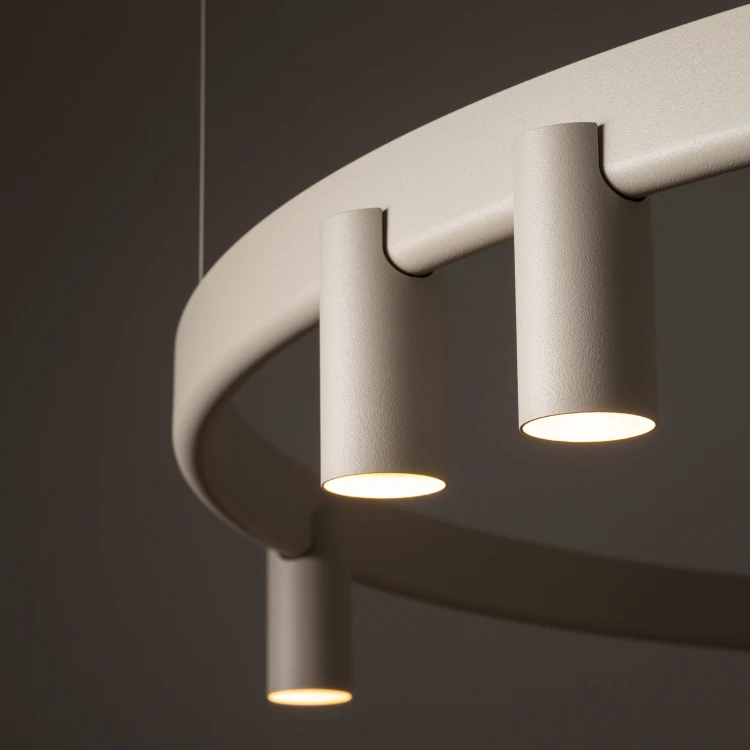FOURTY ROUND LED XI 12287 Nowodvorski Lighting Lampa sufitowa wisząca Beżowa Inspiracje Premium