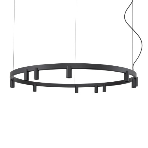 FOURTY ROUND LED XI 12288 Nowodvorski Lighting Lampa sufitowa wisząca Czarna Inspiracje Premium