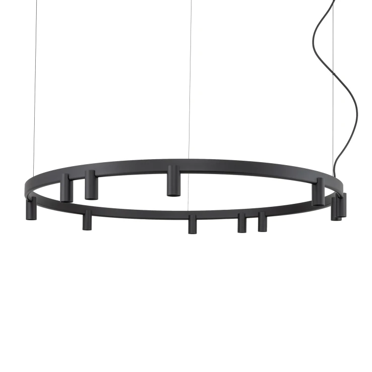 FOURTY ROUND LED XI 12288 Nowodvorski Lighting Lampa sufitowa wisząca Czarna Inspiracje Premium