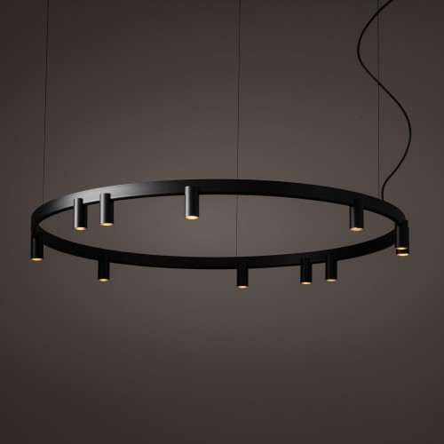 FOURTY ROUND LED XI 12288 Nowodvorski Lighting Lampa sufitowa wisząca Czarna Inspiracje Premium