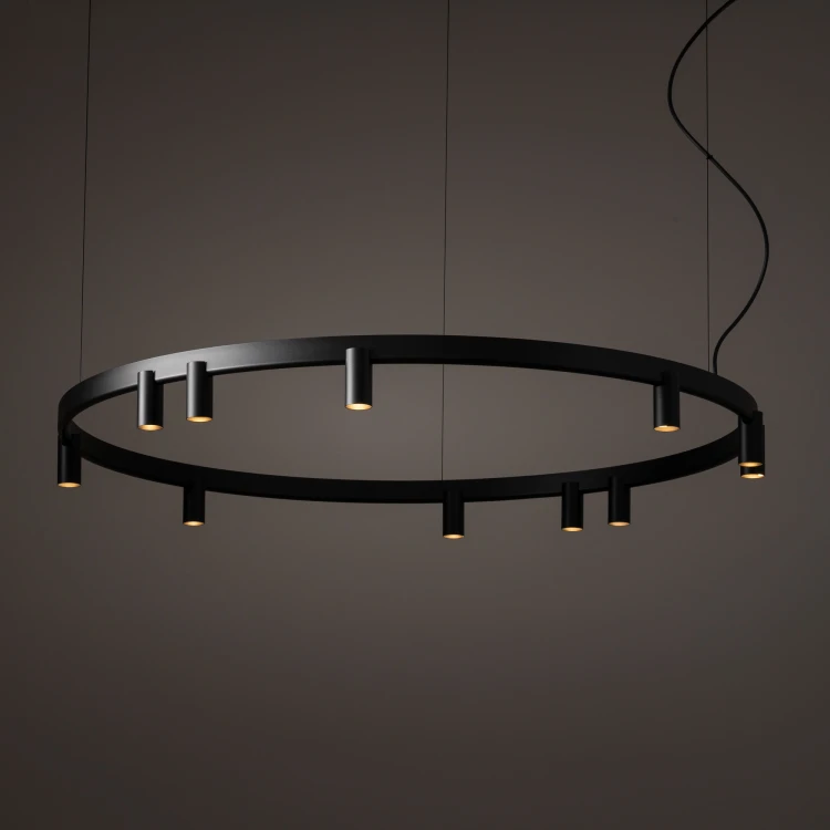 FOURTY ROUND LED XI 12288 Nowodvorski Lighting Lampa sufitowa wisząca Czarna Inspiracje Premium