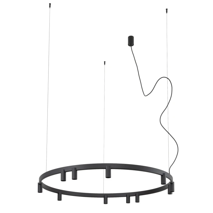 FOURTY ROUND LED XI 12288 Nowodvorski Lighting Lampa sufitowa wisząca Czarna Inspiracje Premium