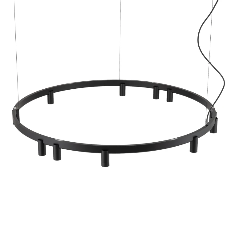 FOURTY ROUND LED XI 12288 Nowodvorski Lighting Lampa sufitowa wisząca Czarna Inspiracje Premium