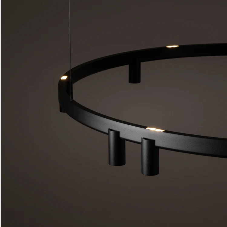 FOURTY ROUND LED XI 12288 Nowodvorski Lighting Lampa sufitowa wisząca Czarna Inspiracje Premium
