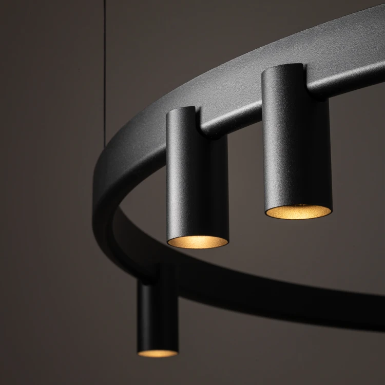 FOURTY ROUND LED XI 12288 Nowodvorski Lighting Lampa sufitowa wisząca Czarna Inspiracje Premium