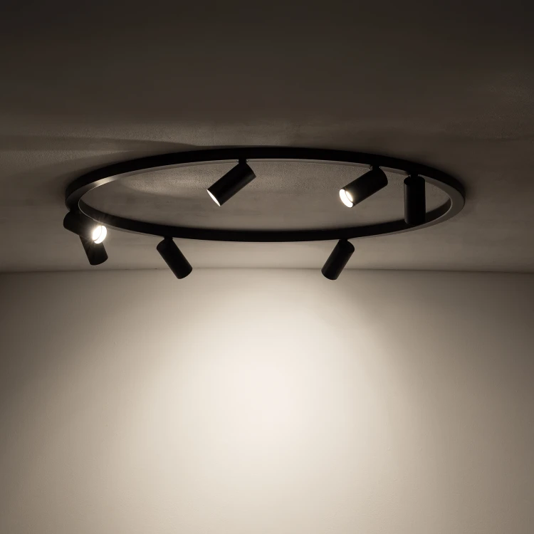FOURTY ROUND VII 11944 Nowodvorski Lighting Lampa sufitowa Czarna Inspiracje Premium