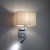HOTEL MOOD LED 11785 Nowodvorski Lighting Lampa ścienna kinkiet regulowany z włącznikiem Kremowy Chrom Inspiracje Premium