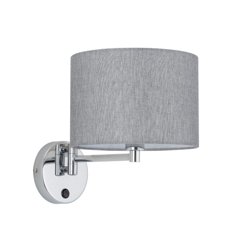 HOTEL MOOD 11788 Nowodvorski Lighting Lampa ścienna kinkiet regulowany z włącznikiem Szary Chrom Inspiracje Premium