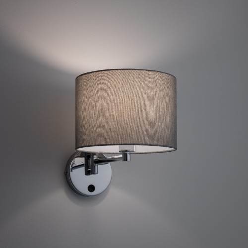 HOTEL MOOD 11788 Nowodvorski Lighting Lampa ścienna kinkiet regulowany z włącznikiem Szary Chrom Inspiracje Premium