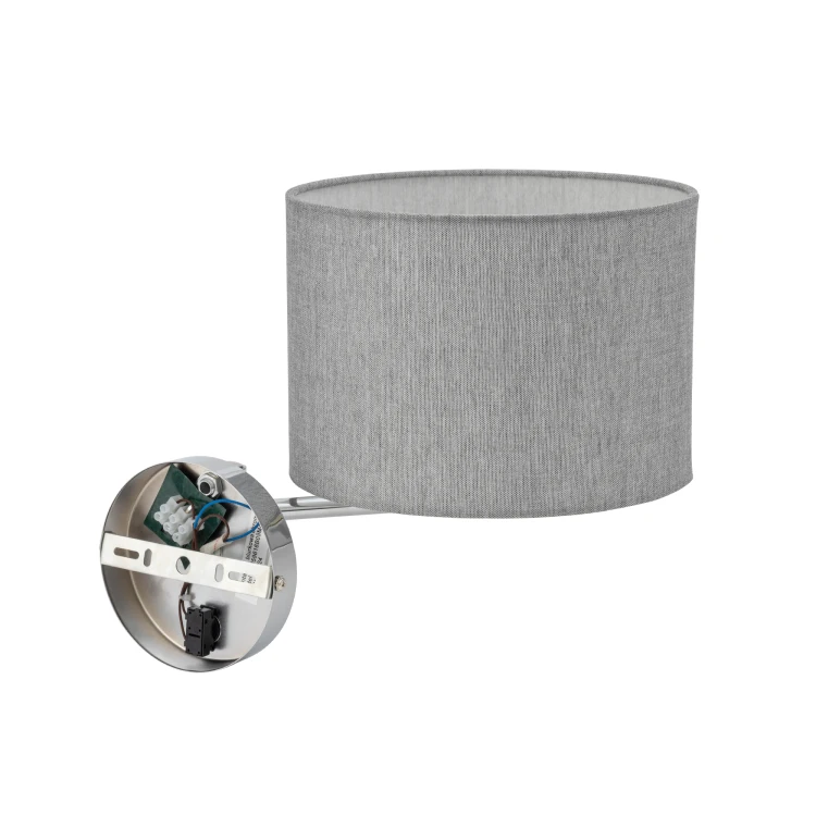 HOTEL MOOD 11788 Nowodvorski Lighting Lampa ścienna kinkiet regulowany z włącznikiem Szary Chrom Inspiracje Premium