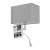 HOTEL MOOD LED 11793 Nowodvorski Lighting Lampa ścienna kinkiet regulowany z włącznikiem Szary Chrom Inspiracje Premium