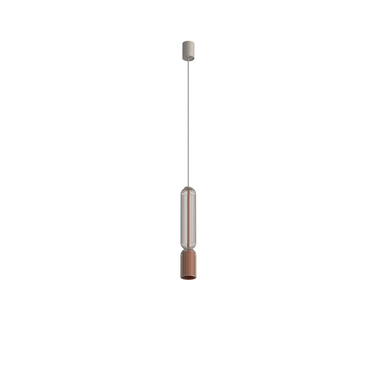 SINGLES B 12198 Nowodvorski Lighting Lampa sufitowa wisząca Beżowy Terakota Inspiracje Premium