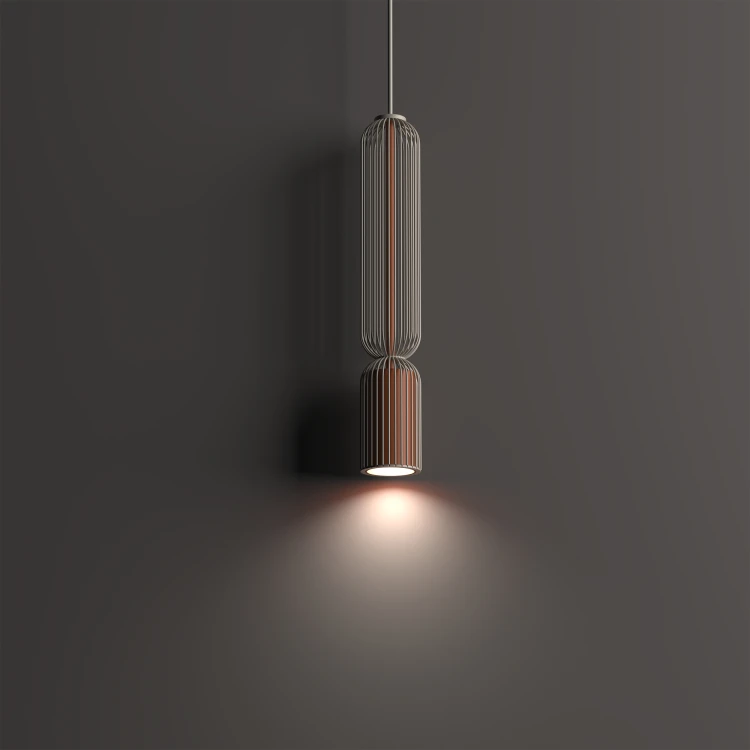 SINGLES B 12198 Nowodvorski Lighting Lampa sufitowa wisząca Beżowy Terakota Inspiracje Premium