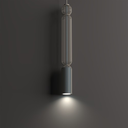SINGLES A 12194 Nowodvorski Lighting Lampa sufitowa wisząca Beżowy Jedwabisty grafit Inspiracje Premium