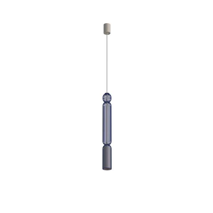 SINGLES A 12196 Nowodvorski Lighting Lampa sufitowa wisząca Granatowy Beżowy Inspiracje Premium