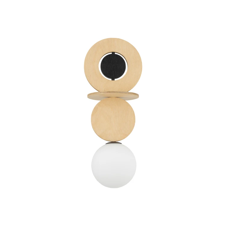 CAMELEON DROPS WOOD A 12426 Nowodvorski Lighting Klosz Naturalne drewno Czarny Inspiracje Premium