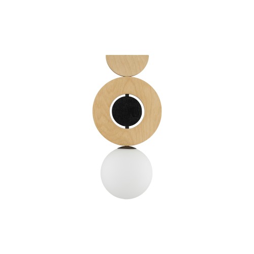 CAMELEON DROPS WOOD B 12427 Nowodvorski Lighting Klosz Naturalne drewno Czarny Inspiracje Premium