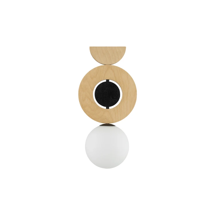 CAMELEON DROPS WOOD B 12427 Nowodvorski Lighting Klosz Naturalne drewno Czarny Inspiracje Premium