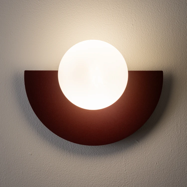 SATURN S 12602 Nowodvorski Lighting Lampa ścienna kinkiet Burgundowy Biały Inspiracje Premium
