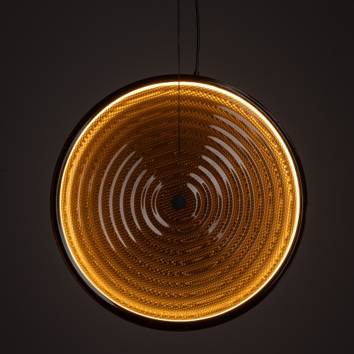 AURA LED 12233 Nowodvorski Lighting Lampa sufitowa wisząca Transparentny bursztynowy Czarny Inspiracje Premium