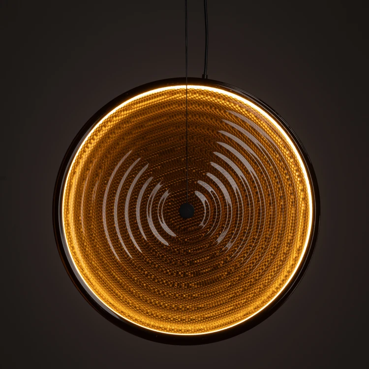 AURA LED 12233 Nowodvorski Lighting Lampa sufitowa wisząca Transparentny bursztynowy Czarny Inspiracje Premium
