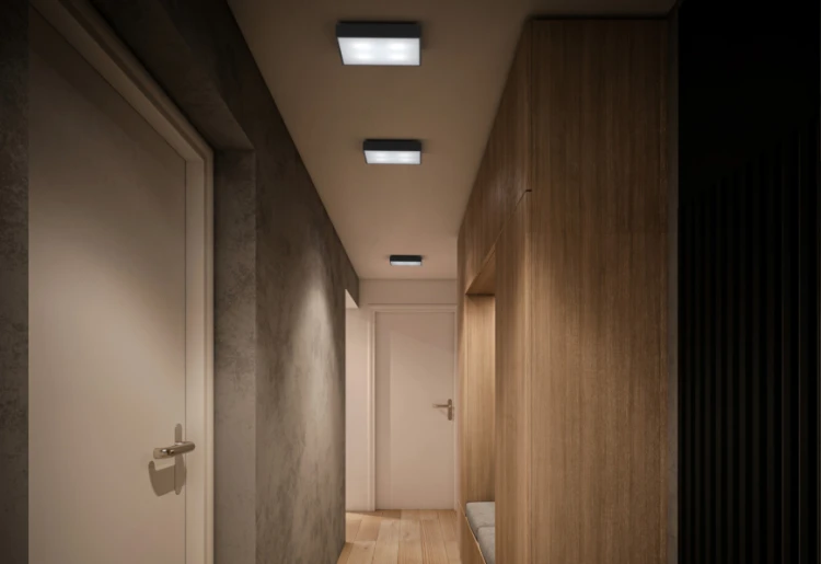 Lampa sufitowa Industrialna Loft QUAD WHITE SENSOR 10472 NOWODVORSKI Lighting 4x GX53 oświetleniowa plafon z czujnikiem ruchu i zmierzchu nowoczesny do kuchni korytarza biały biała metal Inspiracje Premium