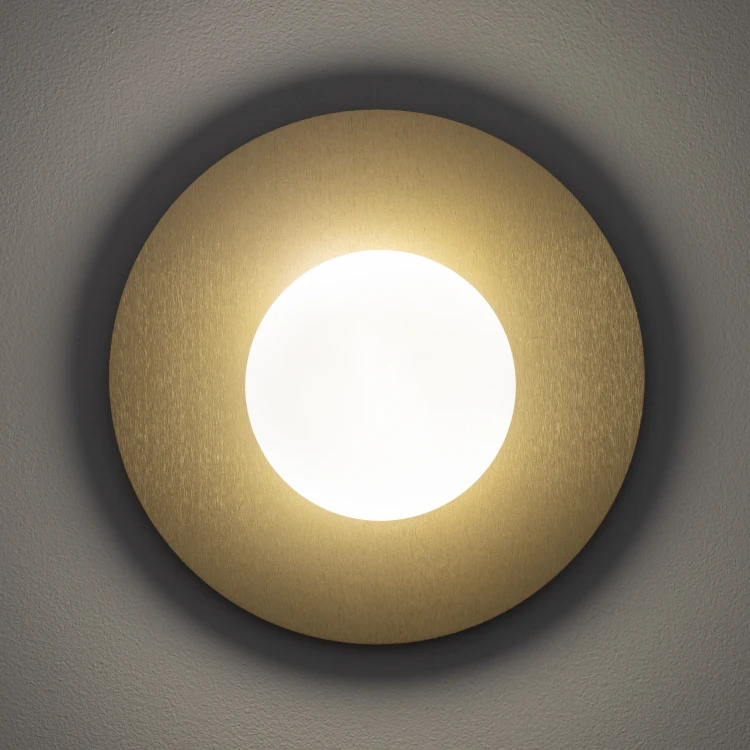 SATURN M 12604 Nowodvorski Lighting Lampa ścienna kinkiet Szczotkowane złoto Biały Inspiracje Premium