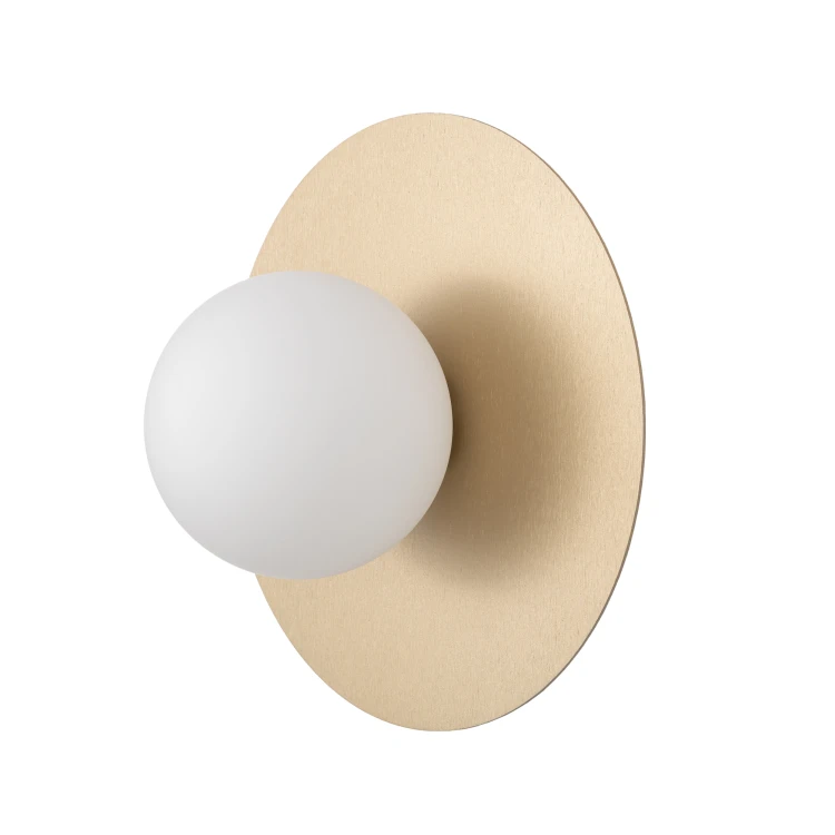 SATURN M 12604 Nowodvorski Lighting Lampa ścienna kinkiet Szczotkowane złoto Biały Inspiracje Premium