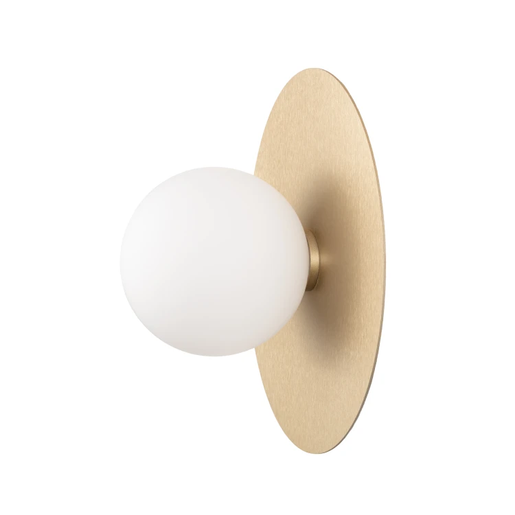 SATURN M 12604 Nowodvorski Lighting Lampa ścienna kinkiet Szczotkowane złoto Biały Inspiracje Premium