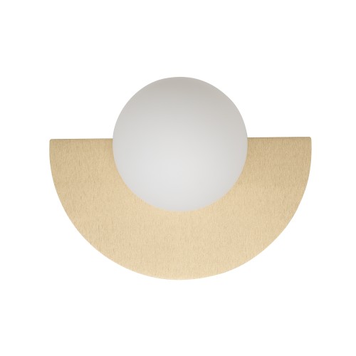 SATURN S 12598 Nowodvorski Lighting Lampa ścienna kinkiet Szczotkowane złoto Biały Inspiracje Premium