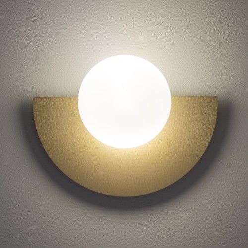 SATURN S 12598 Nowodvorski Lighting Lampa ścienna kinkiet Szczotkowane złoto Biały Inspiracje Premium