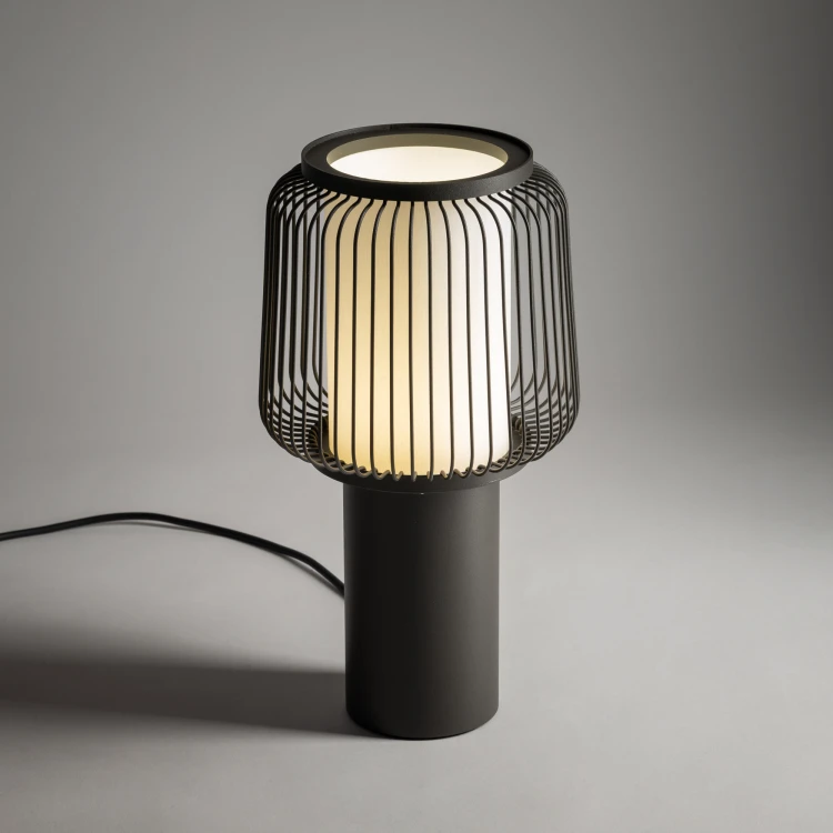 NOME 12253 Nowodvorski Lighting Lampa stołowa Jedwabisty grafit Biały Inspiracje Premium