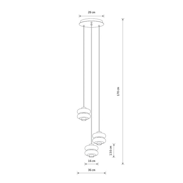 LUNARI LED 11982 Nowodvorski Lighting Lampa sufitowa wisząca Szczotkowane złoto Inspiracje Premium